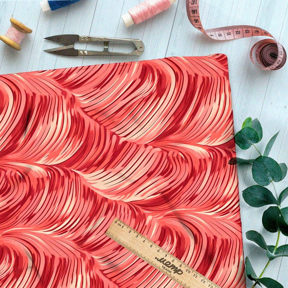 Ткань премиум атлас призрачный лабиринт