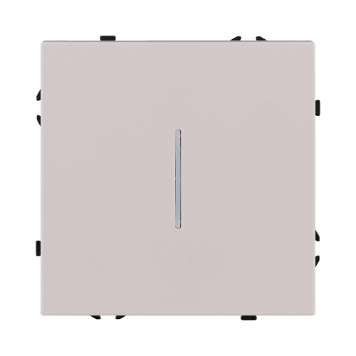 Выключатель 1-клавишный 10А/250В с LED подсветкой, кашемир матовый Kollinger Eclipse EC-007CM