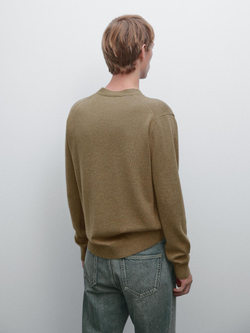 Massimo Dutti Кардиган из 100% хлопка, цвет морской волны