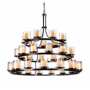 Подвесная люстра 36*E14 35015+12+9/С черный с золотой патиной ALBA Newport