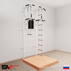 Шведская стенка Sv Sport 5794 (Турник стандарт/Брусья/Лестница/Трапеция/Мат 1м)