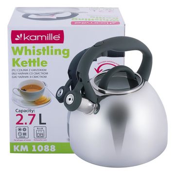 Чайник 2,7 л. из нержавеющей стали со свистком Kamille KM-1088