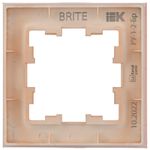 BRITE Рамка 1-местная РУ-1-2-БрП стекло персиковый матовый IEK