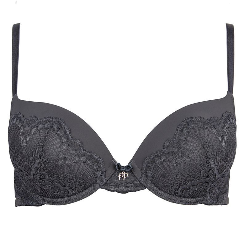 Формованный бюстгальтер на косточках Isabelle (Размер: 34DD) (Цвет: темно-серый)