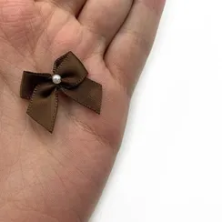 Бантик шоколадный с бусинкой, Arta-F