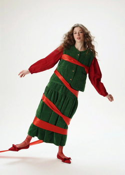 Жилет стеганый из бархата, "12 месяцев" ПРЕДЗАКАЗ