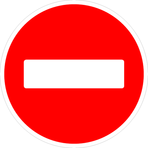 Знак Въезд запрещен 3.1