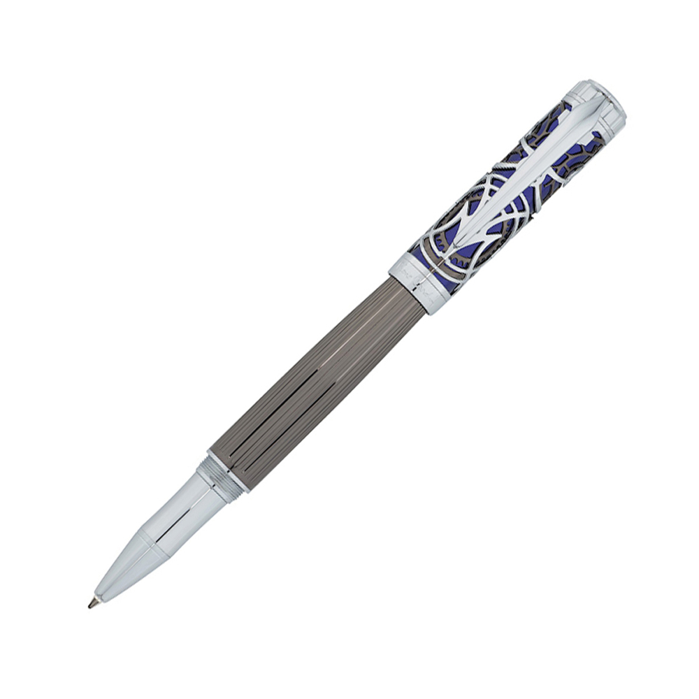 Подарочная премиальная ручка-роллер цвета пушечная сталь с колпачком Pierre Cardin L'ESPRIT PC6606RP в подарочной коробке