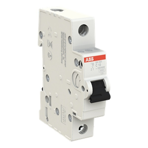 Автоматический выключатель ABB 1-полюсный SH201 C10 6кА (автомат электрический) 2CDS211001R0104