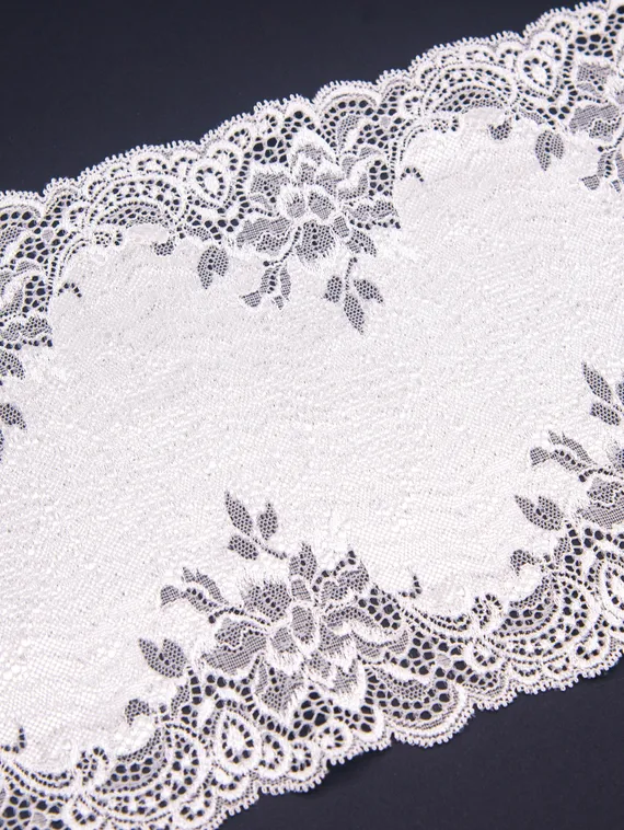 03-168 Кружево эластичное 23 см, айвори 004