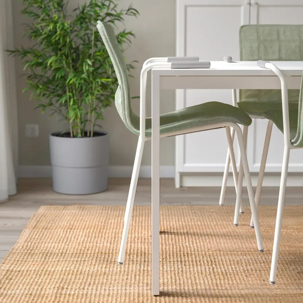 Стул - IKEA LÄKTARE/LAKTARE, 91х55х50 см, светло-зеленый/белый, ИКЕА