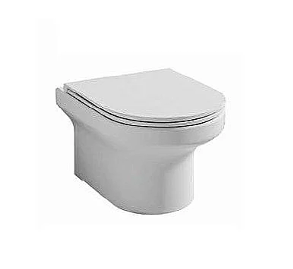 Унитаз подвесной Jacob Delafon ELITE E21742RU-00 безободковый, с крышкой микролифт, с инсталляцией и кнопкой хром