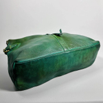 Женская премиальная изумрудно-зеленая сумка из натуральной кожи "Венеция"