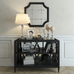 Консоль чёрная с полками