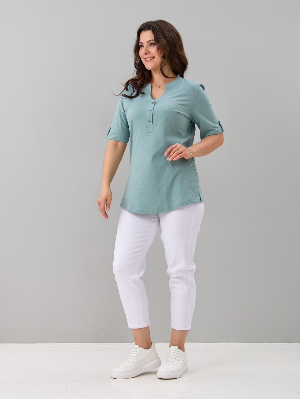 Блузка БЛ-122/фламли-шалфей