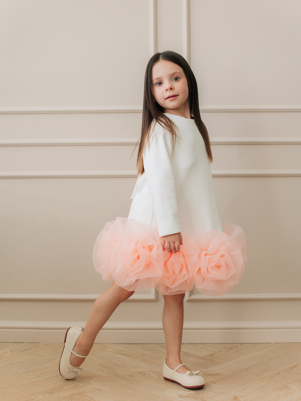 Платье "Rose", Молоко