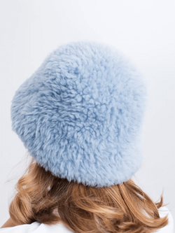 Панама теплая из шерсти мериноса, светло-голубая, SilverFox