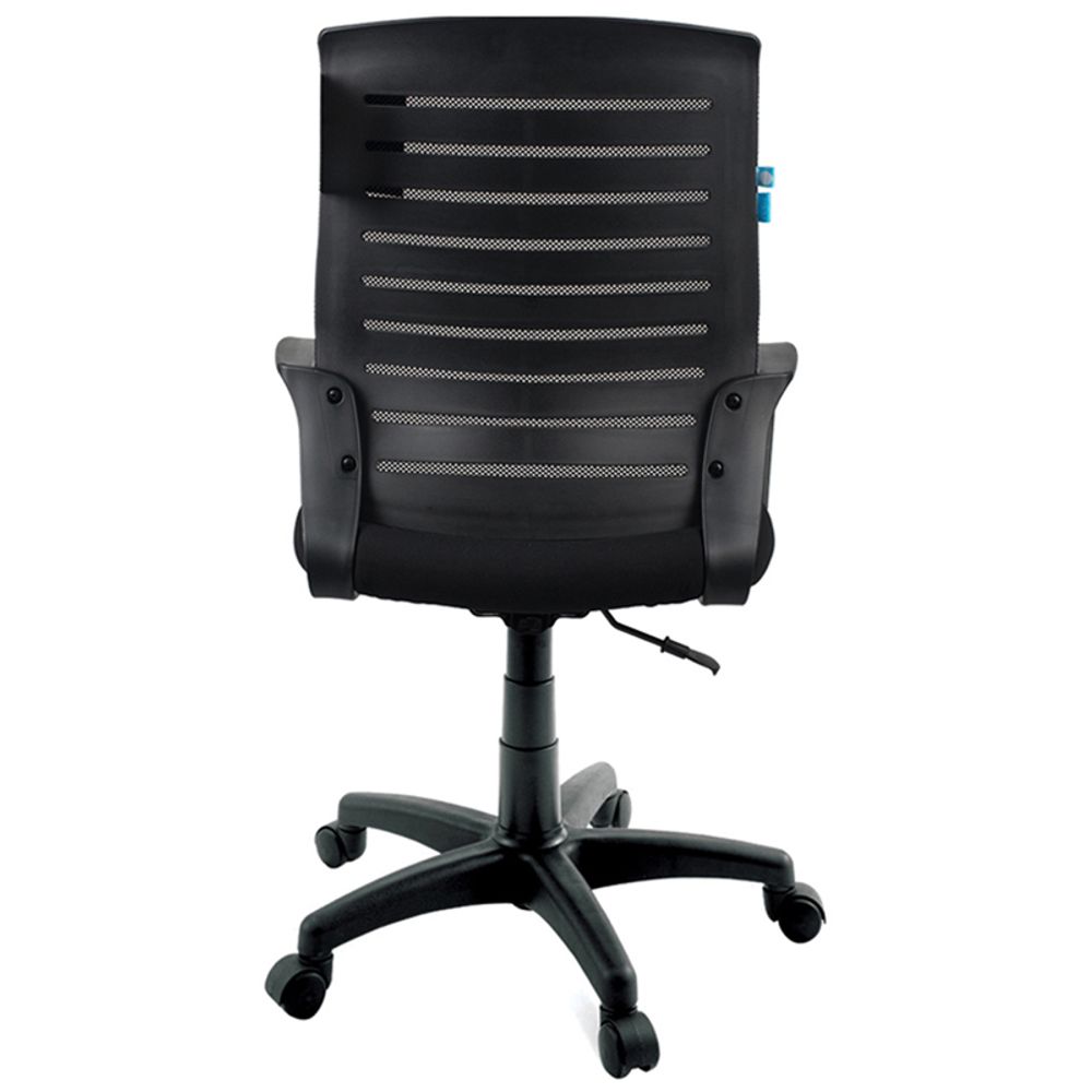 Кресло оператора Helmi HL-M16 R "Vivid", спинка ткань-сетка черная/сиденье ткань черная