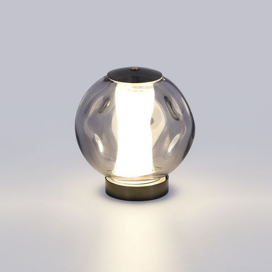 SL6520.404.01 Прикроватная лампа ST-Luce черный жемчуг/прозрачно-дымчатый LED 1*5W 4000K HELMI