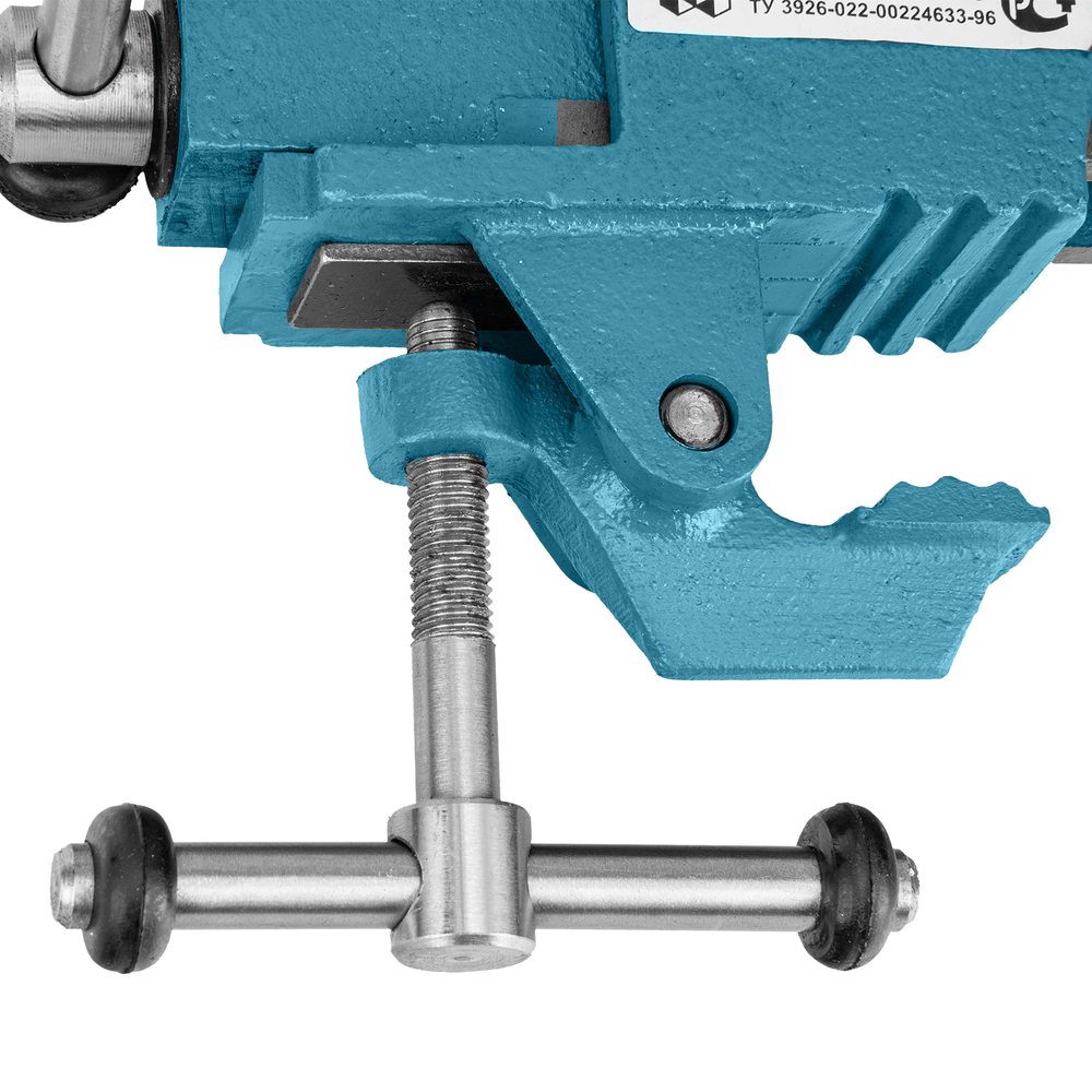Тиски слесарные, 63 мм, крепление для стола, винтовой зажим (Глазов)