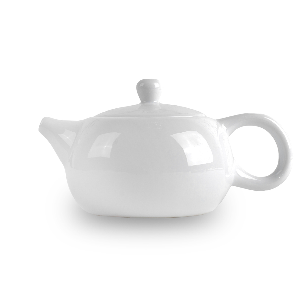 268030.9 Чайник БЕЛЫЙ НЕФРИТ "Белый" h=8 см, d=15 см, 200мл, фарфор гл.белый