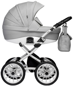 Детская коляска Indigo Special Plus 3 в 1 с автокреслом Avionaut Cosmo Is04 серая кожа