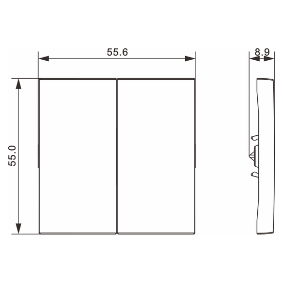 Клавиша 2-я,  матовый белый,  серия A07