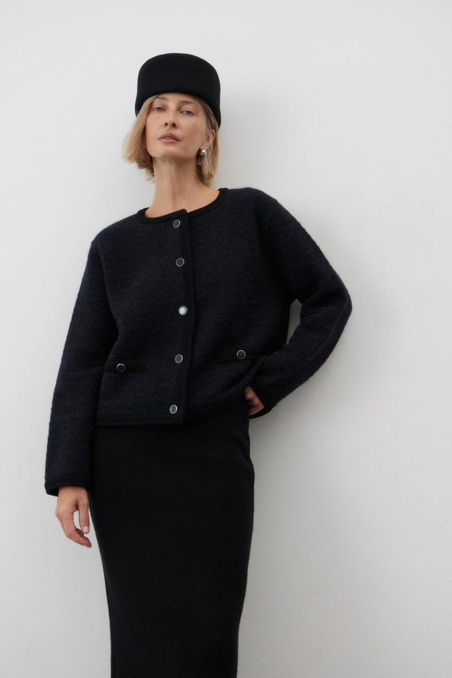 Жакет из альпаки и мохера