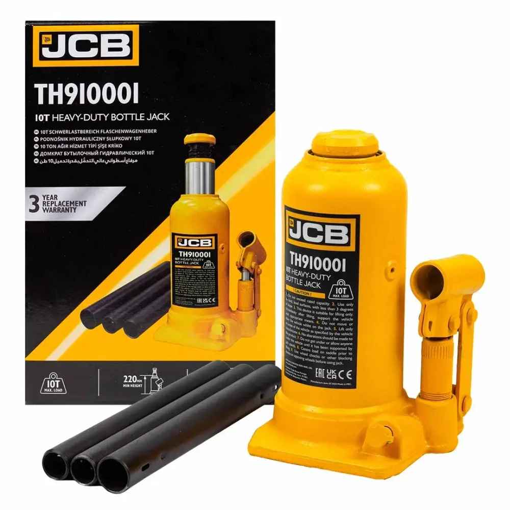 Домкрат бутылочный 10т JCB JCB-TH910001