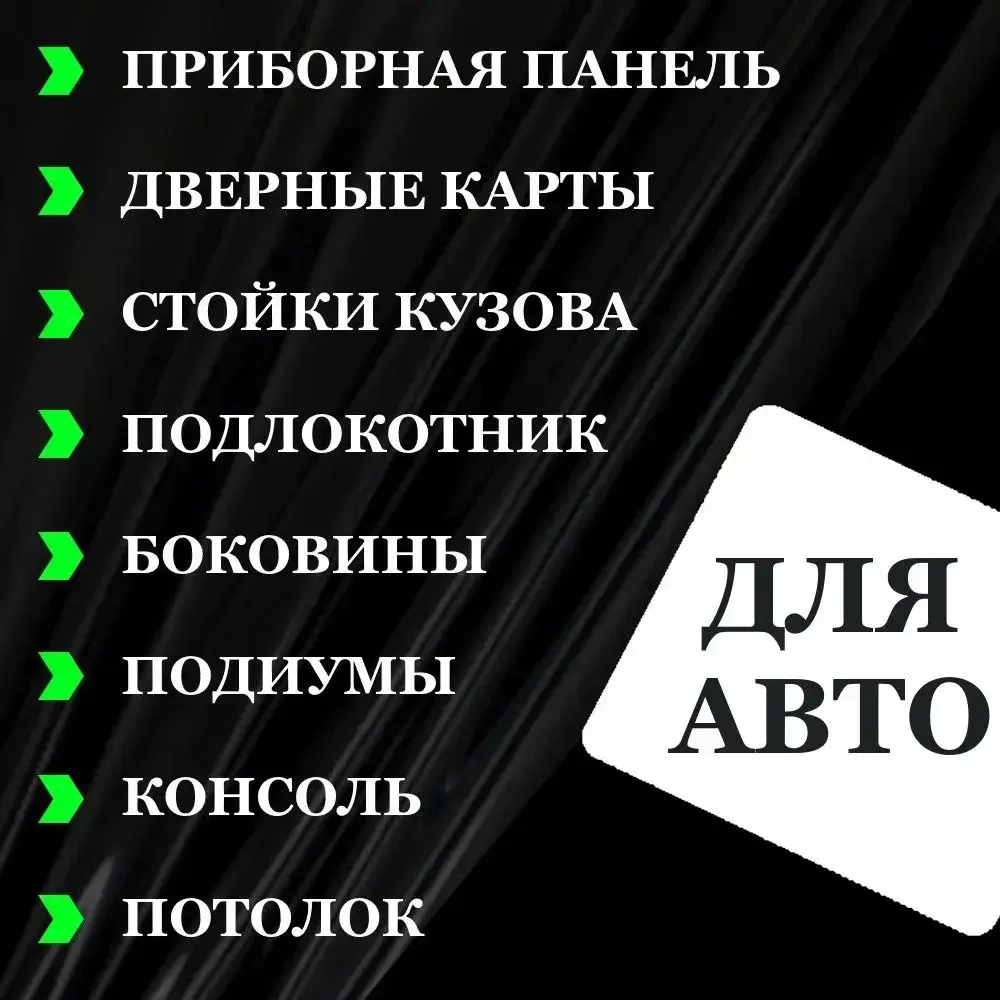 Пленка Черная глянцевая самоклеющаяся для авто, мебели и дизайна (10х150см)