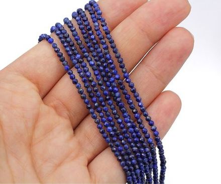 Нить бусин из лазурита 2,6мм, огранка