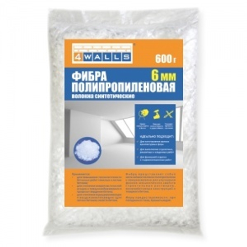 Фибра полипропиленовая,размер 6мм 600гр/12шт FBV001V