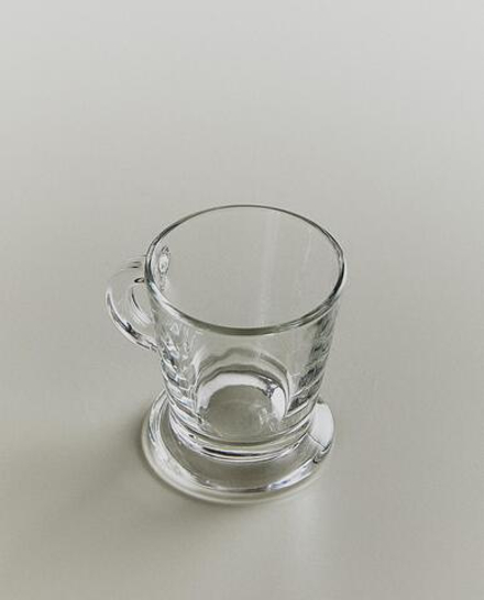Zara Home чашка из стекла, цвет прозрачный, 6.5 см