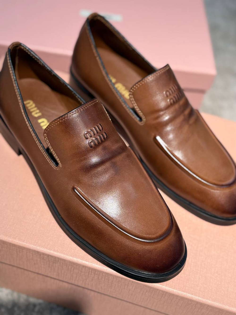 Лоферы MIU MIU