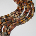 Яшма натуральная, куб 6,4мм