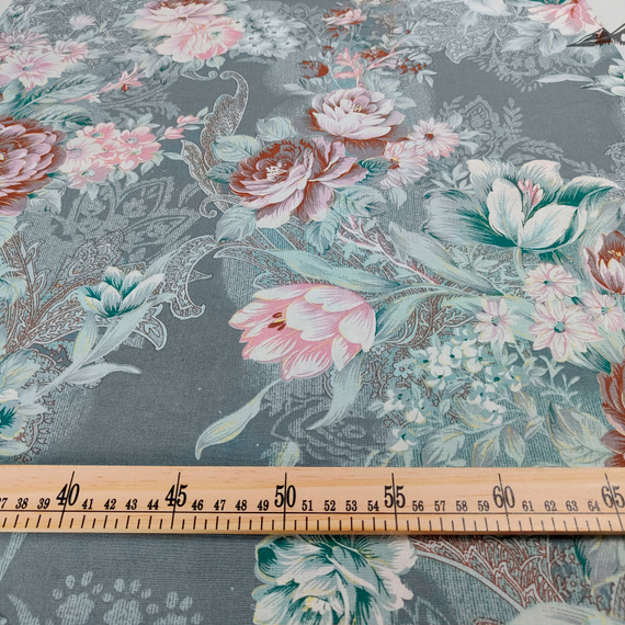 Бязь Премиум "Розы" | ш.220 см | 142 г/м² | хлопок-100%