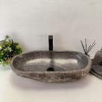 Раковина из речного камня RS63544 (70*38*16) 0124