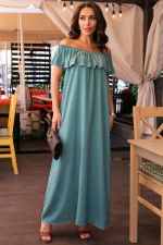 Платье Элинор макси (серо-голубое) П14010-12М LT Collection