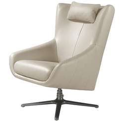 Крутящееся кресло Angel Cerda 5090, бежевая кожа