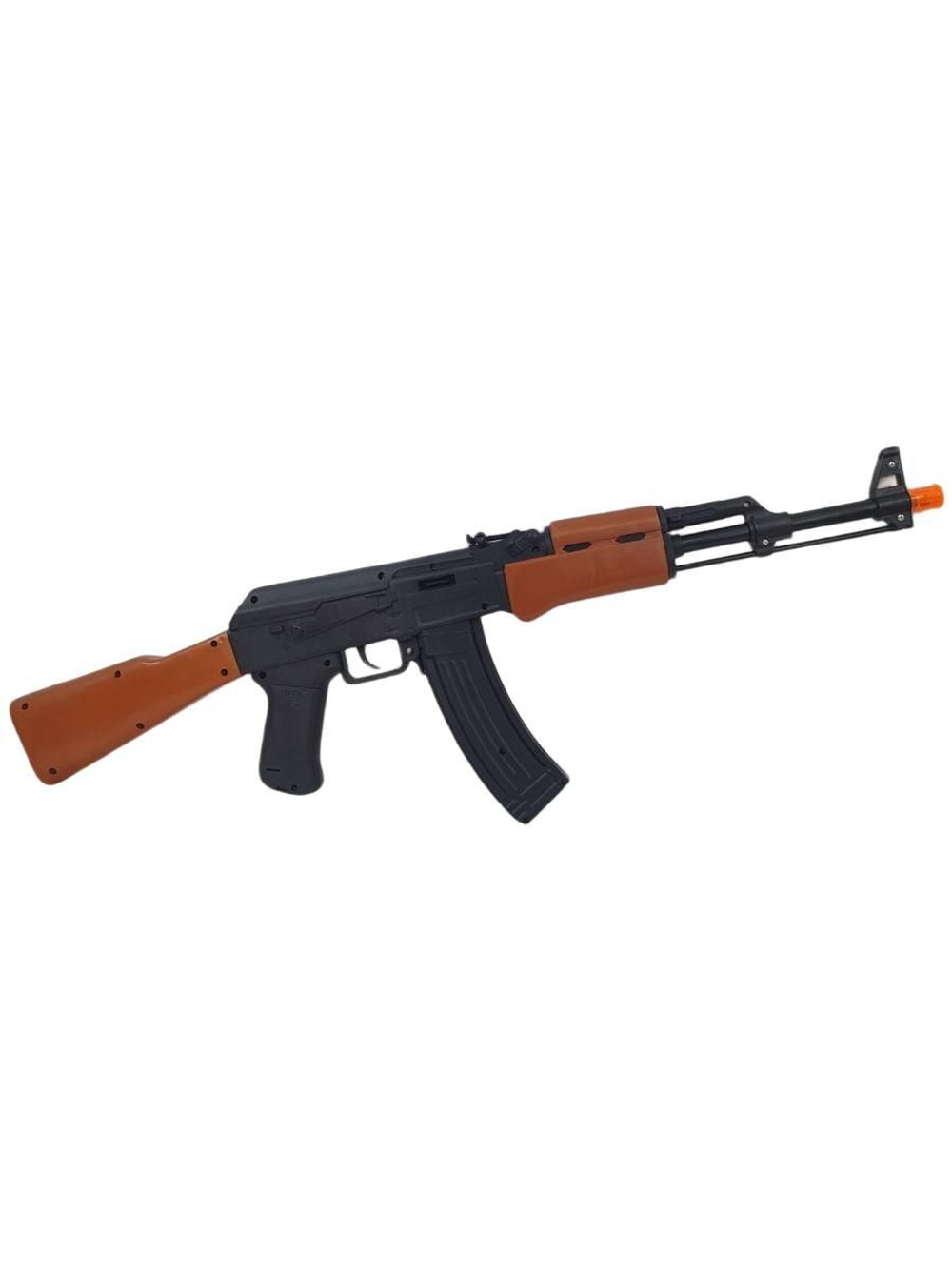 Автомат АК-47, музыкальный, световой, с патронами, черный, пластик, 3+