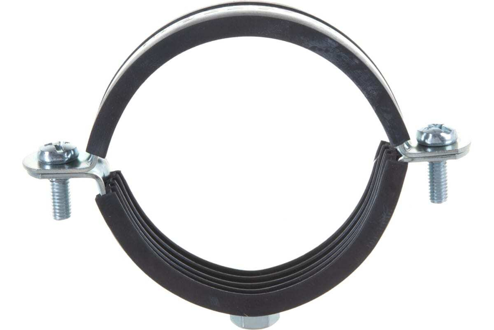 Трубный хомут с гайкой ЗУБР 2 1/2", 6шт, оцинкованный 37850-75-80