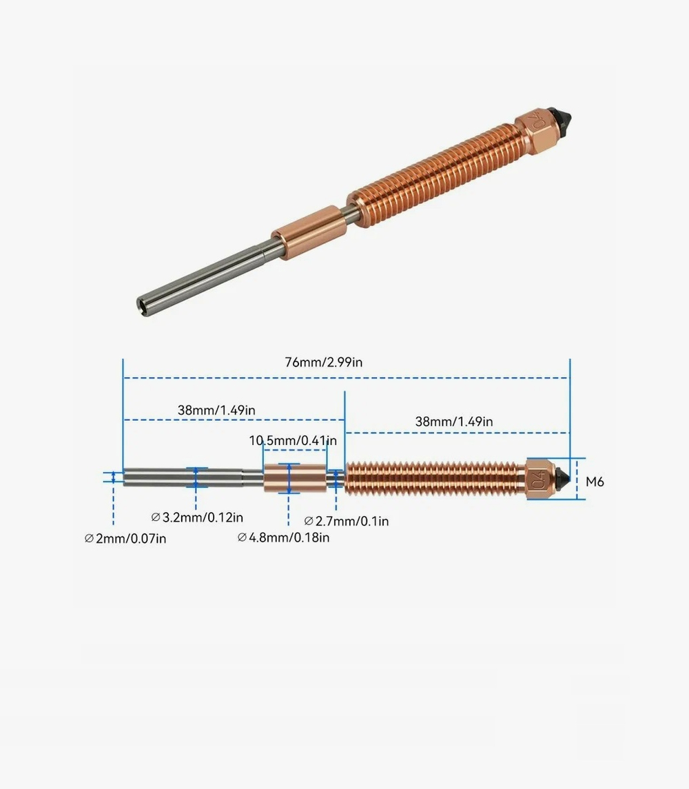 Сопло Creality для 3D принтера Creality K2/K2Pro/K2 Plus 1,0мм