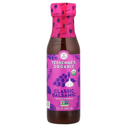 Tessemae's, Органическая заправка и маринад, классический бальзамический, 296 мл (10 жидк. Унций)