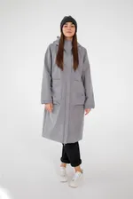 Плащ ko-ko-ko женский непромокаемый серый