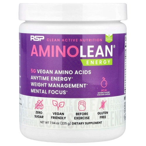 RSP Nutrition, AminoLean®, Energy, асаи, 225 г (7,94 унции)