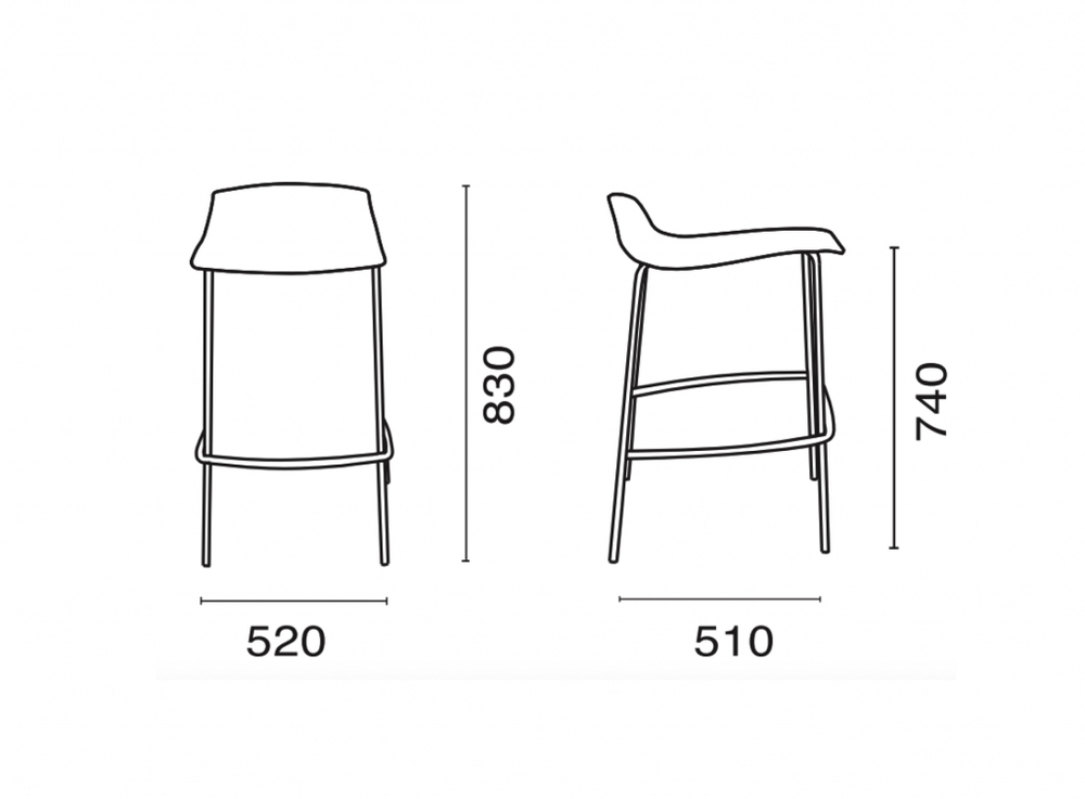 Табурет пластиковый барный Papatya X-Treme BSS Pro, зеленый