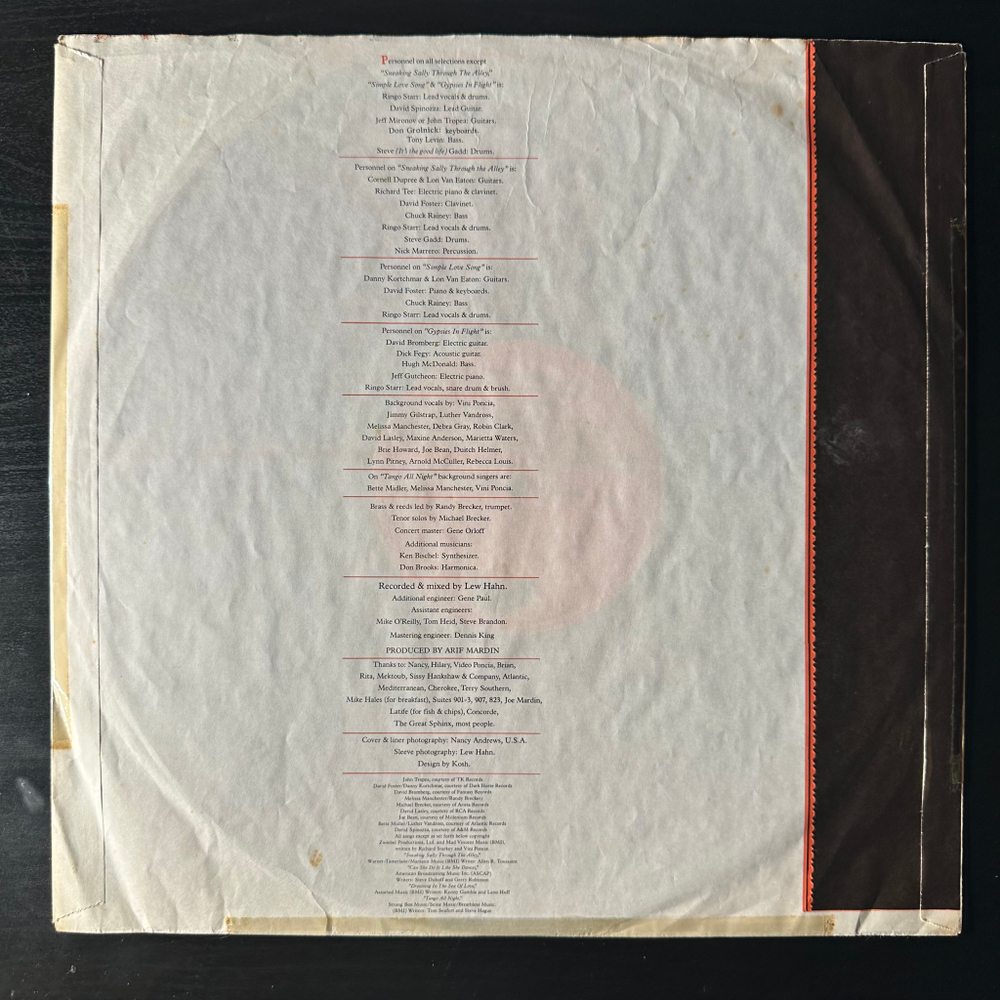 Ringo Starr ‎– Ringo The 4th (Испания 1977г.)
