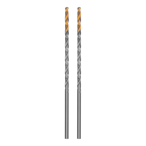 Сверло спиральное по металлу 3,5 х 112 мм, Р6М5, Golden Tip, удлиненное, 2шт. Denzel