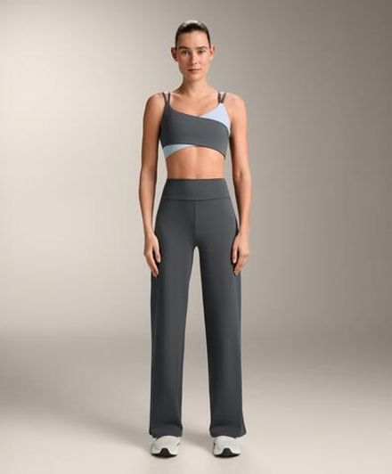 OYSHO Брюки прямого кроя Comfortlux с высокой посадкой, асфальтовый