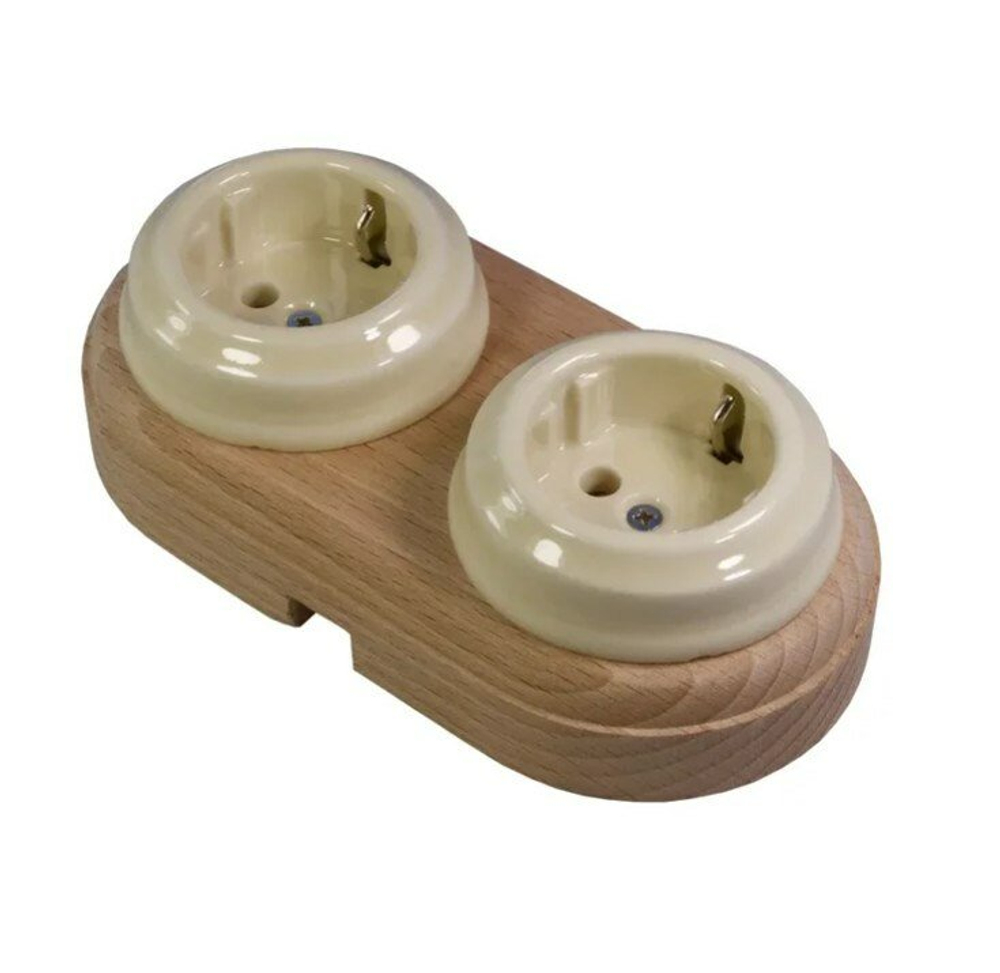 Рамка 2-местная Ideal, Retrika RD1-02020 / Американский Орех